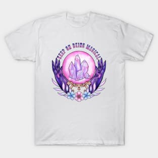 Magical crystal ball design with witchy hands T-Shirt